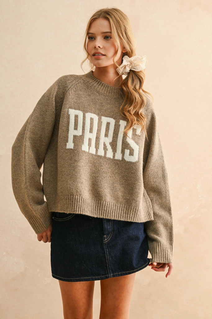 Paris Overized Sweater in Straw Hypoallergenic fabric Adaptive Temperature Control