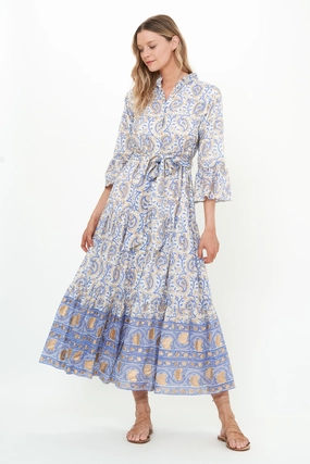 Ruffle Collar Bell Maxi Beauty Feel