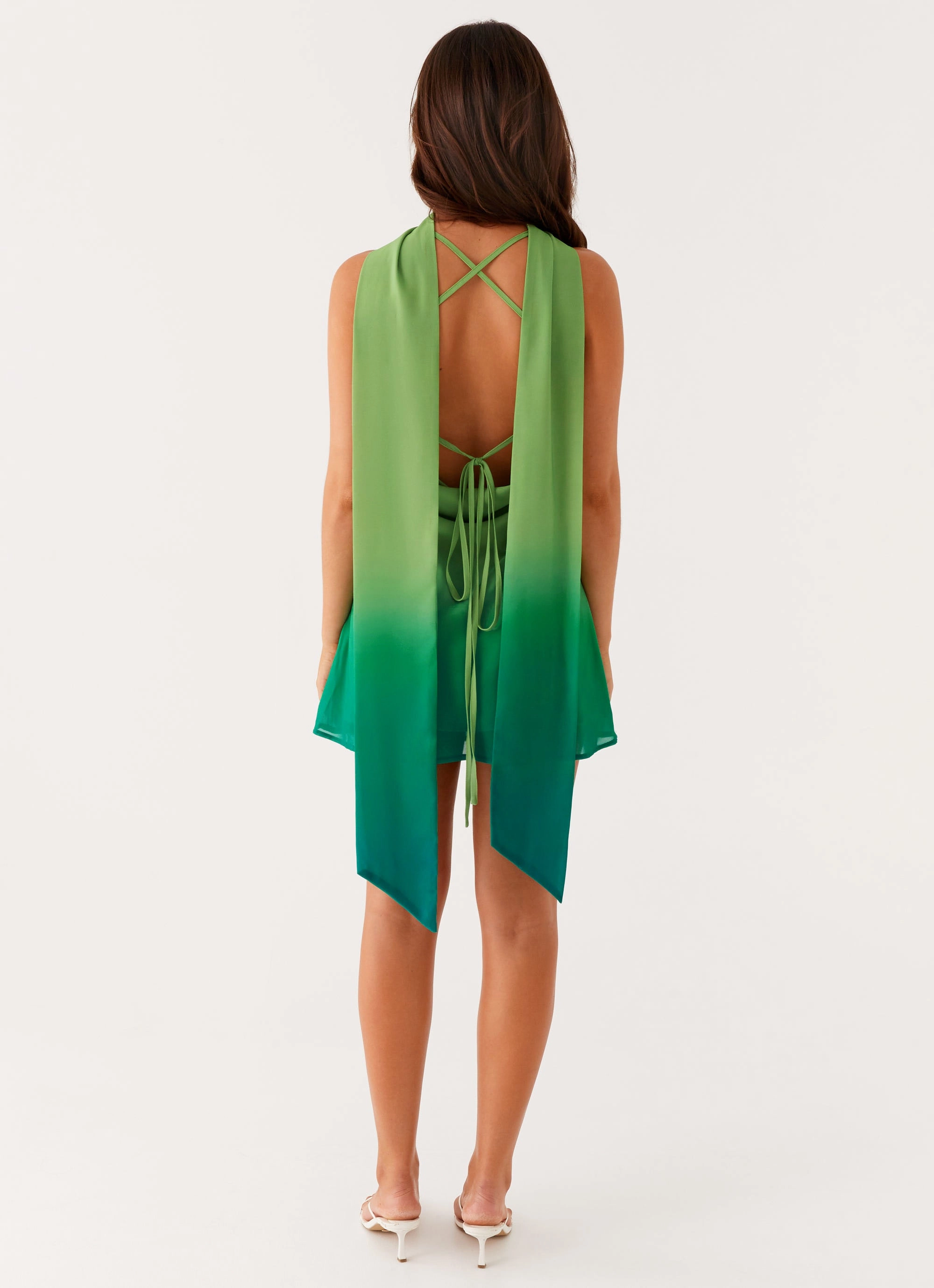 Clean Fit Parma Mini Dress - Green Ombre