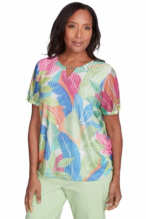 SoftKnit Low Profile Stitching Parrot Cay Tropical Mesh Top