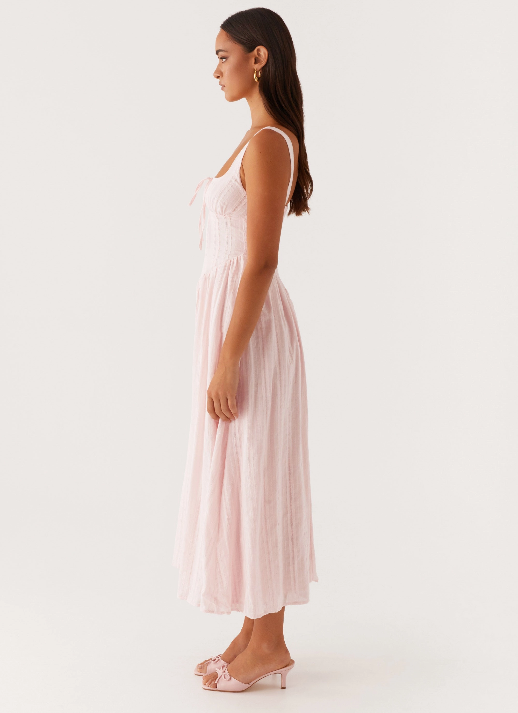Fall Outfit Color Pop Pascuelle Midi Dress - Pink