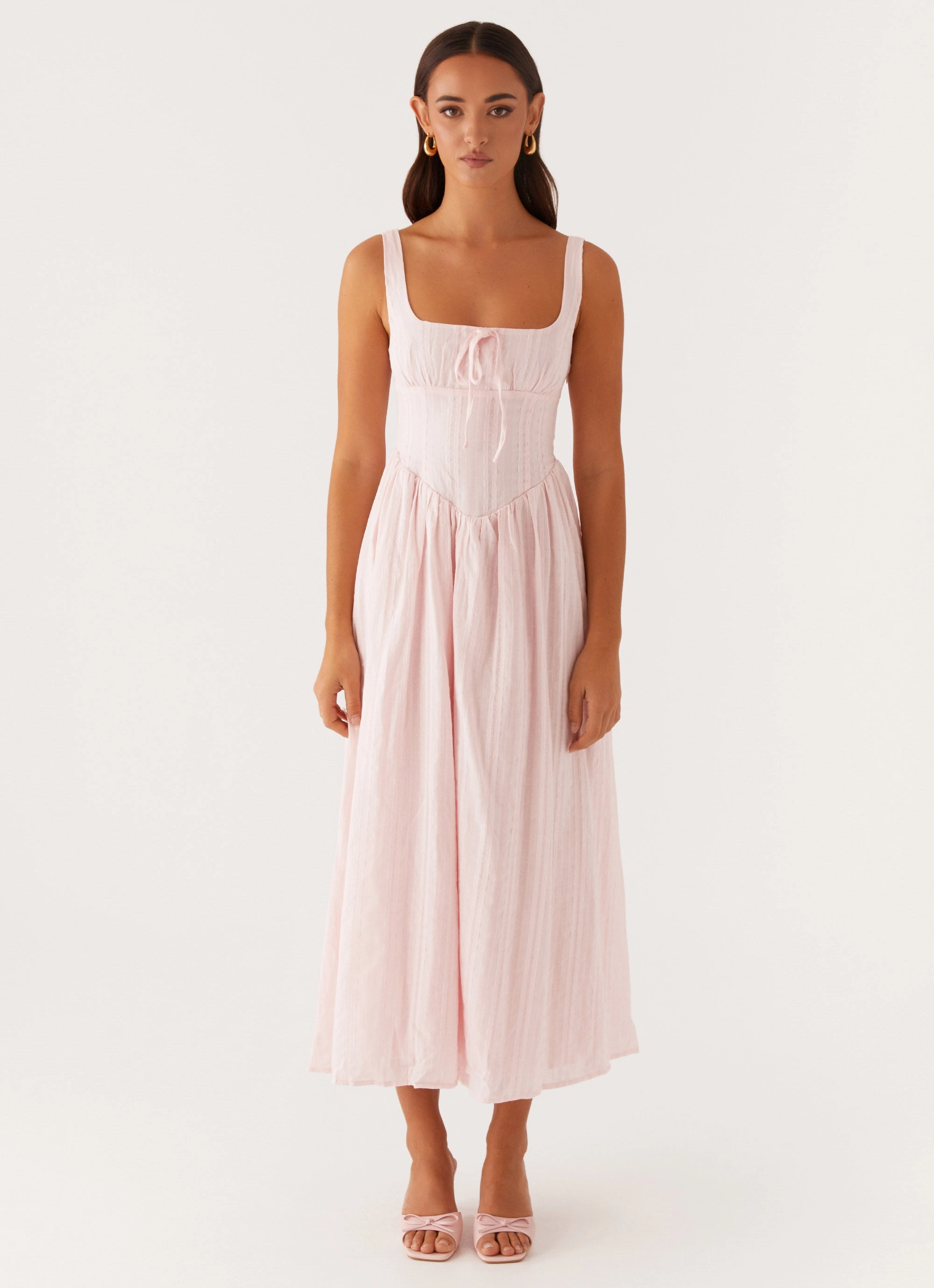 Pascuelle Midi Dress - Pink Gloss Accent