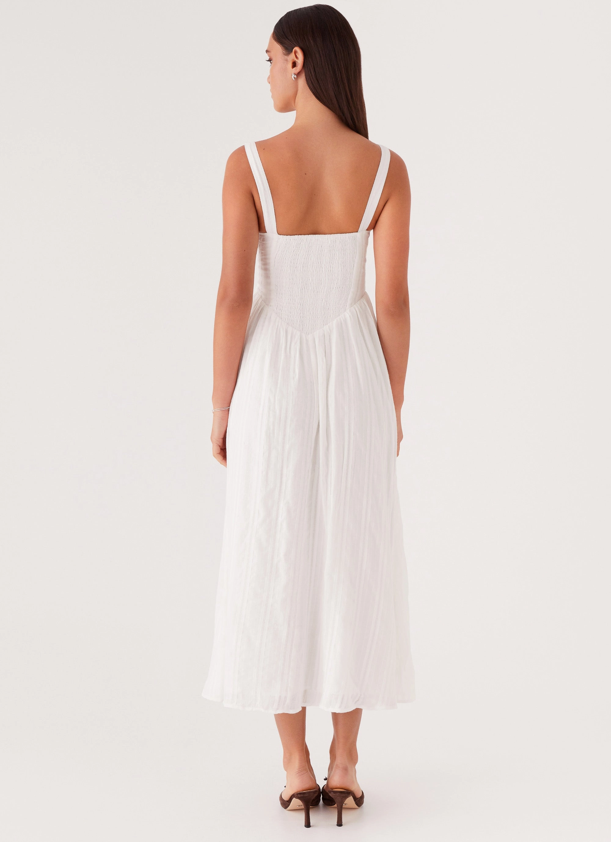 Pure Tone Pascuelle Midi Dress - White