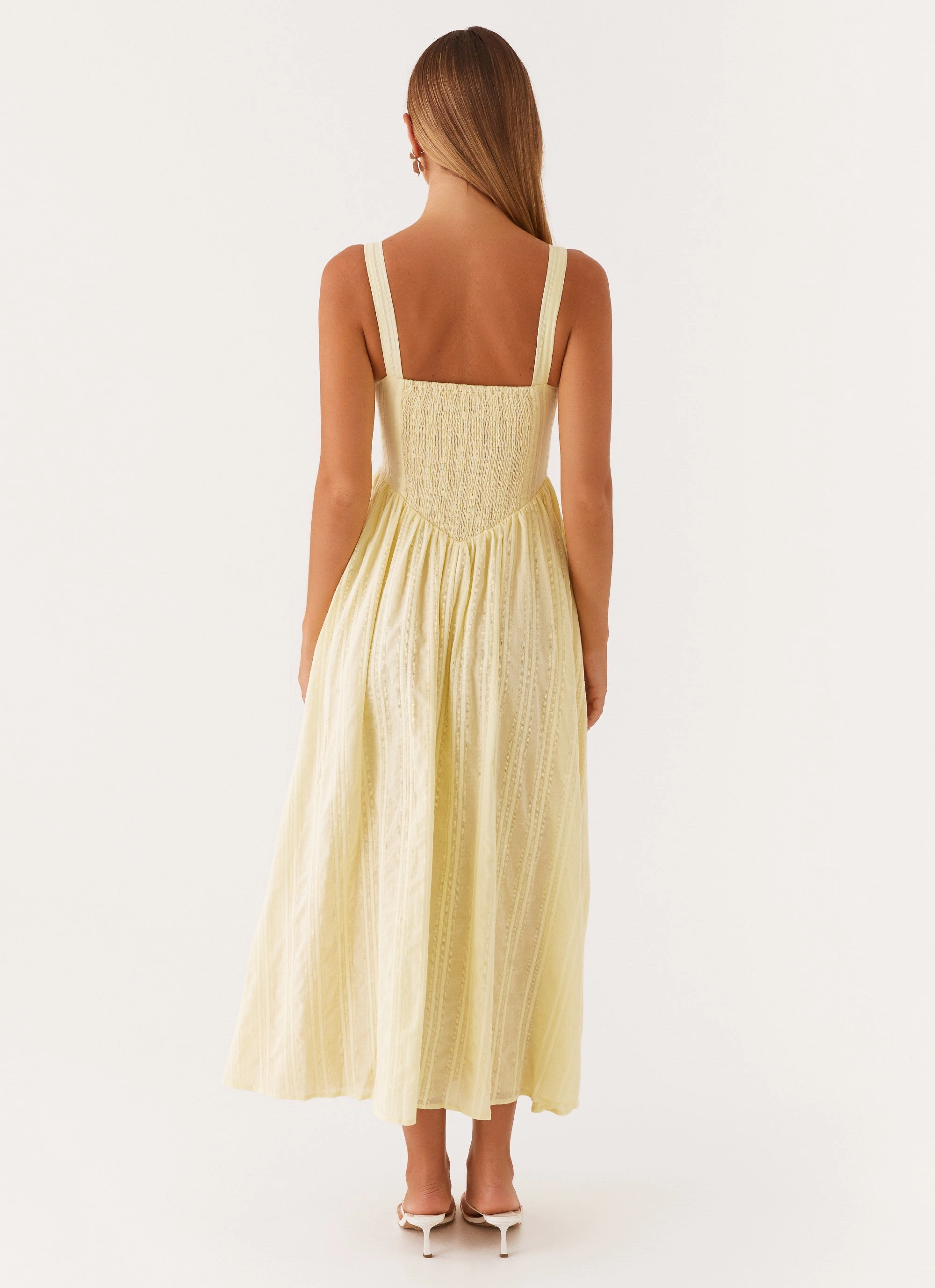 Easy-to-style casual dress Effortless Wear Pascuelle Midi Dress - Yellow