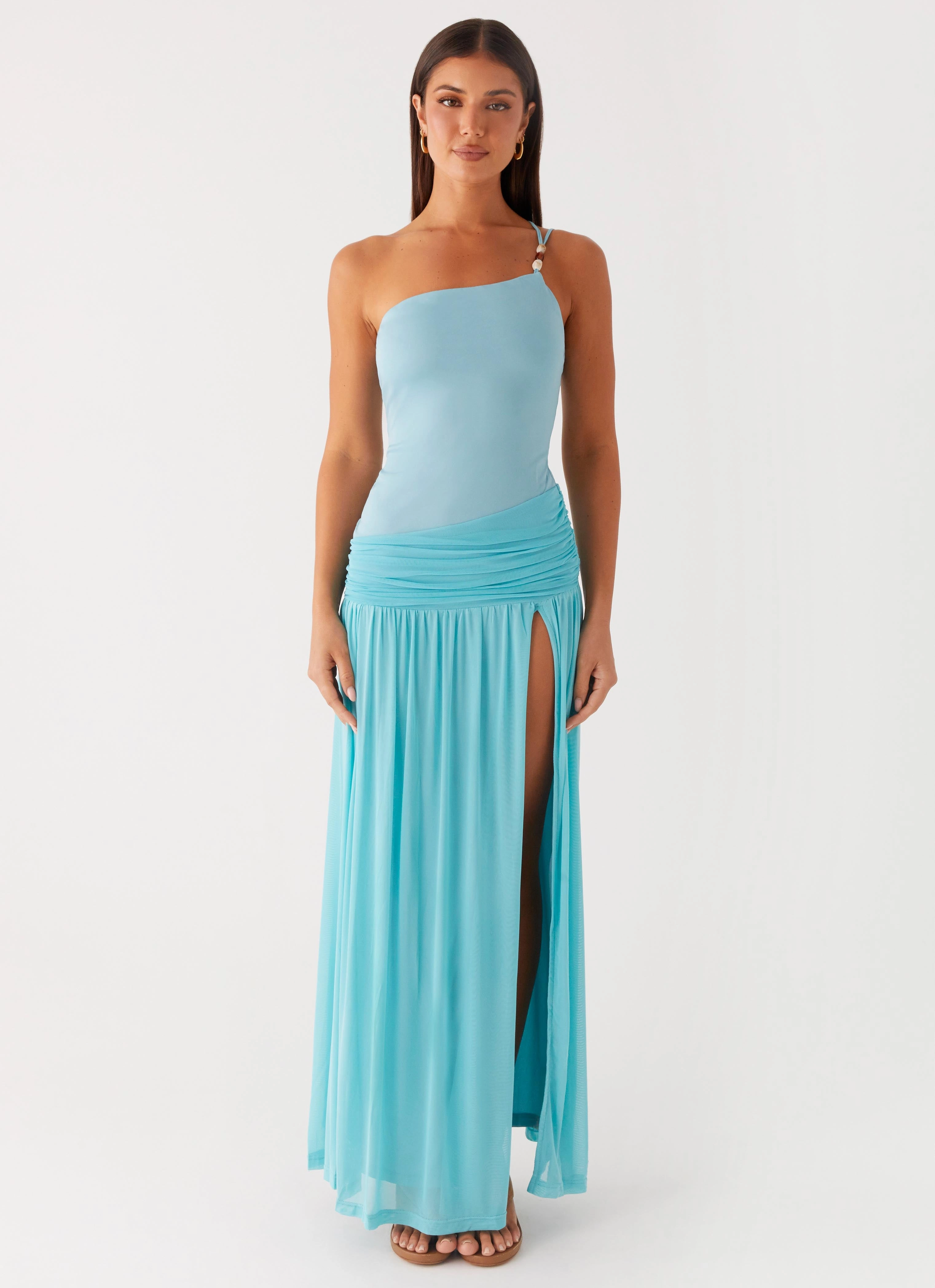 Aurelia Maxi Dress - Aqua museum visit