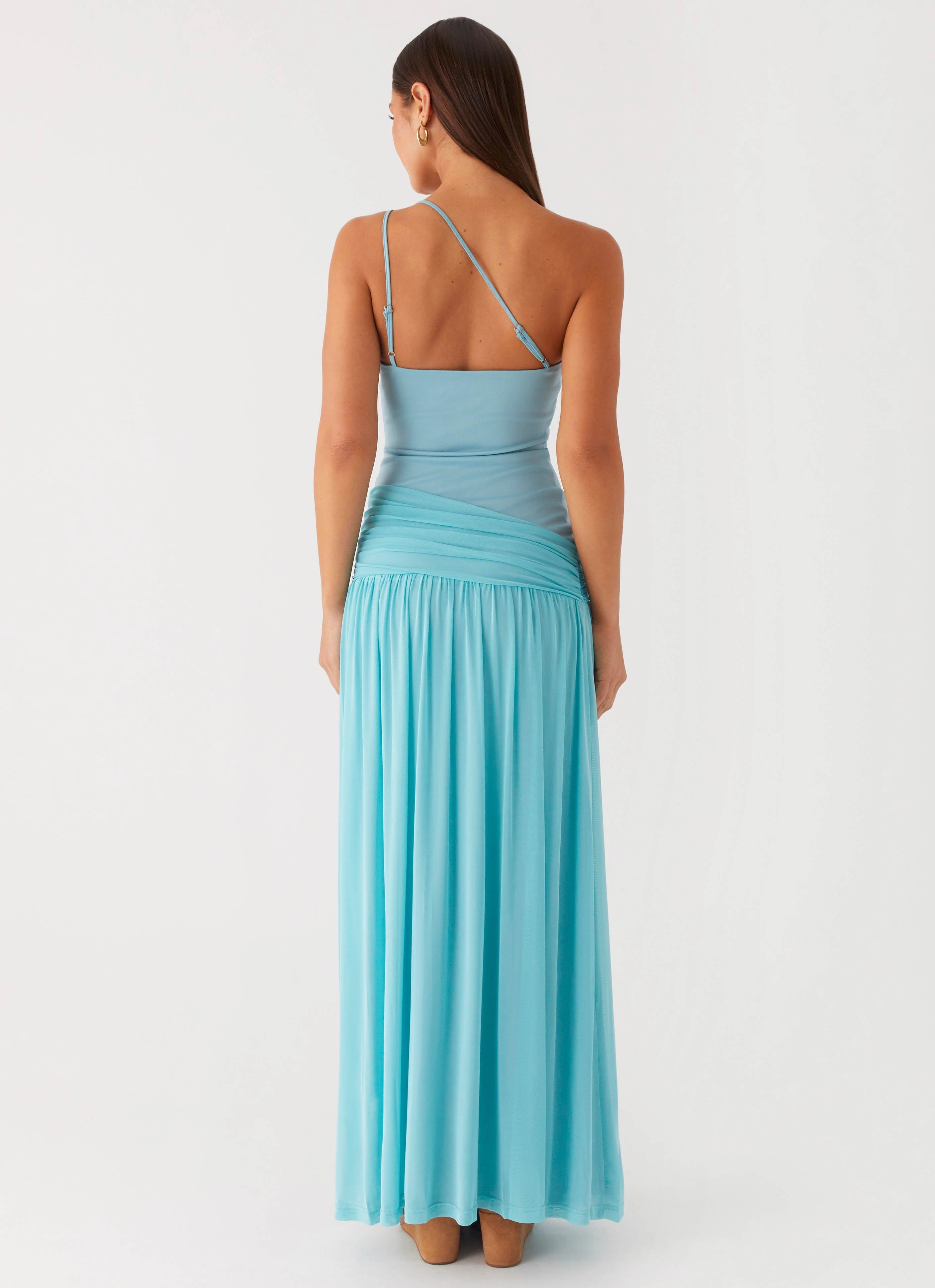 Aurelia Maxi Dress - Aqua BiasCutSilhouette Villa Mood