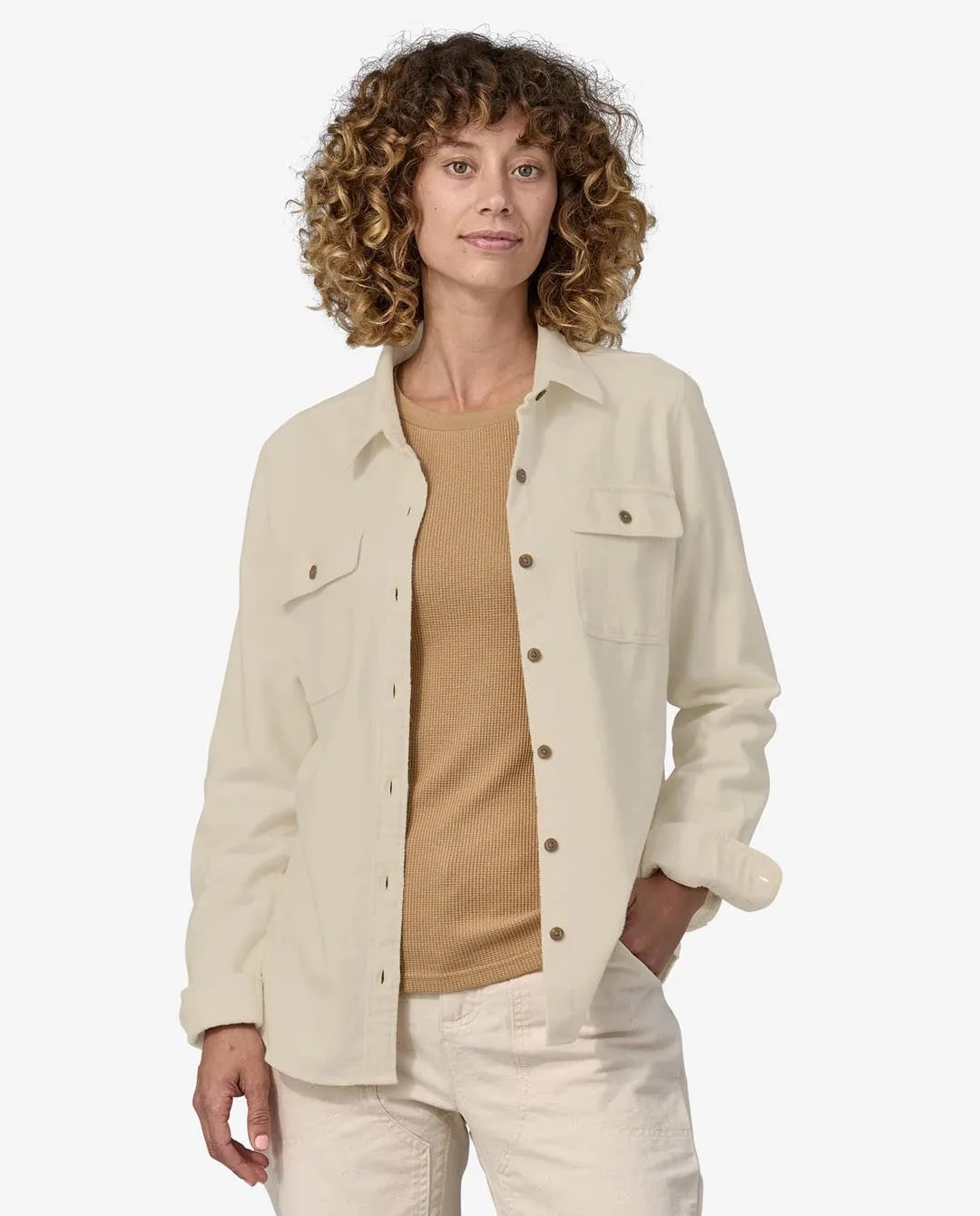 Patagonia - Women’s L/S Organic Cotton MW Fjord Flannel Shirt - Undyed Natural