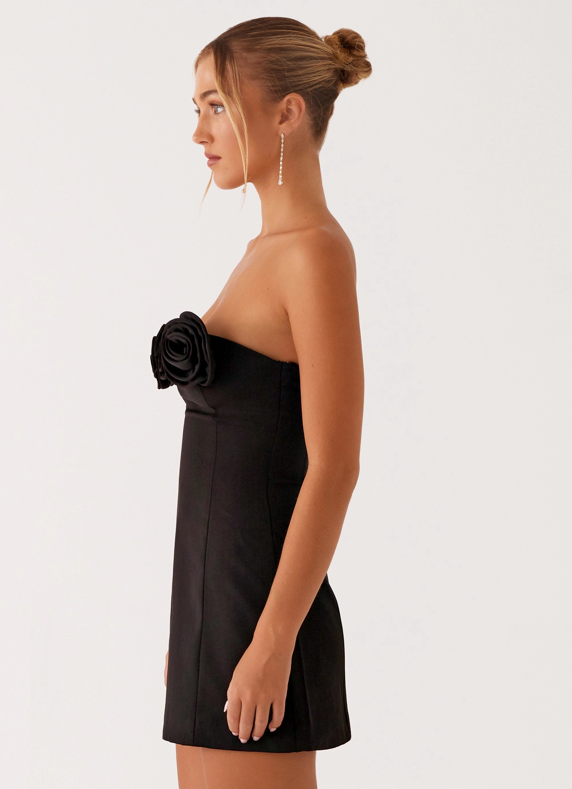 Patsie Strapless Mini Dress - Black London Cool Fashion Look