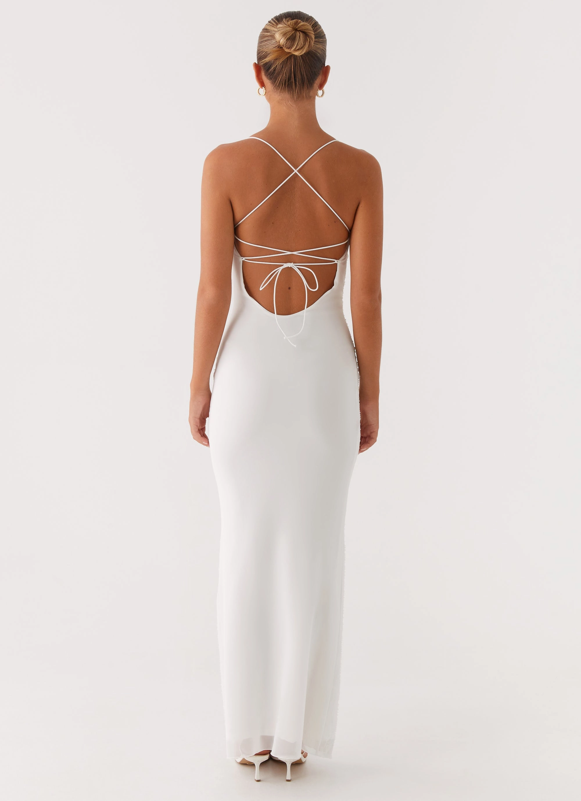 Paxton Beaded Maxi Dress - White Feel Good