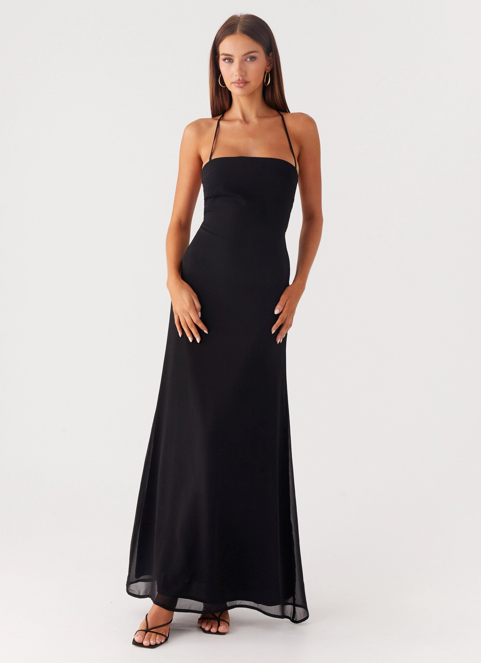 Easy Layering Piece Peggy Maxi Dress - Black