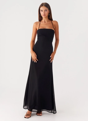 Easy Layering Piece Peggy Maxi Dress - Black