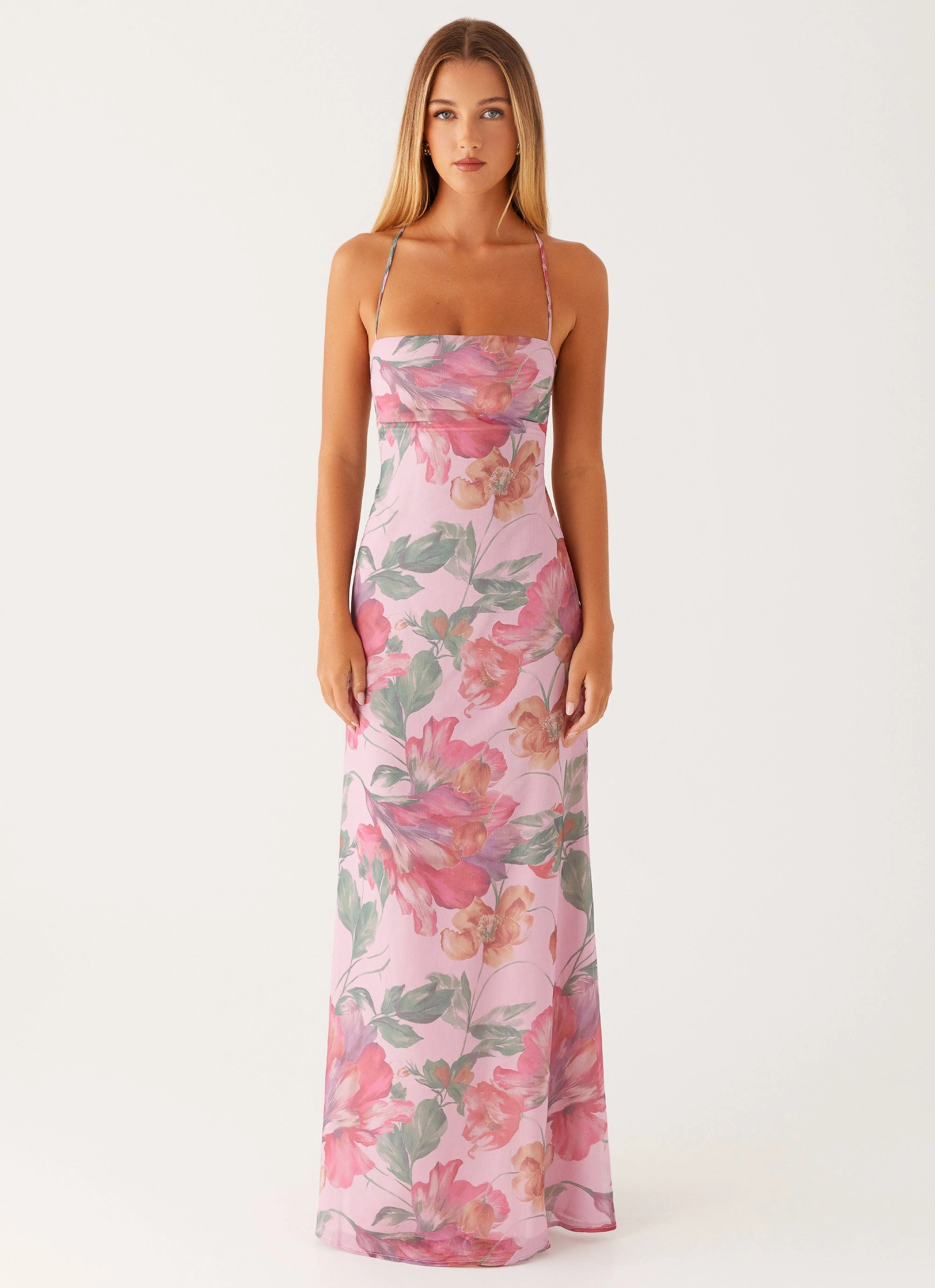 Timeless Shape Smooth Lines Peggy Maxi Dress - Pink Floral
