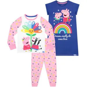 Peppa Pig Pajamas and Nightdress Set