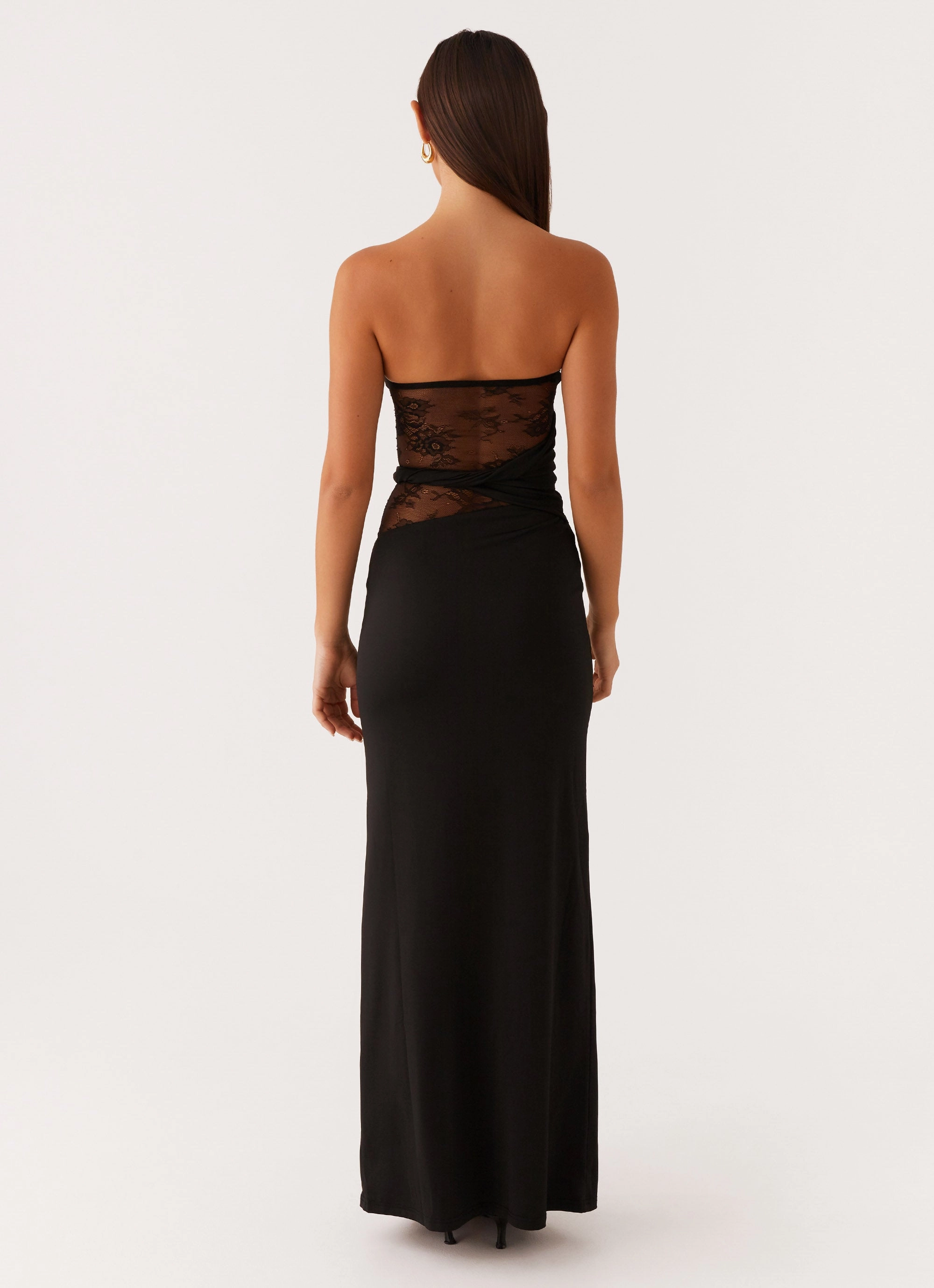 Perfect Mood Simple Shape Karma Strapless Maxi Dress - Black