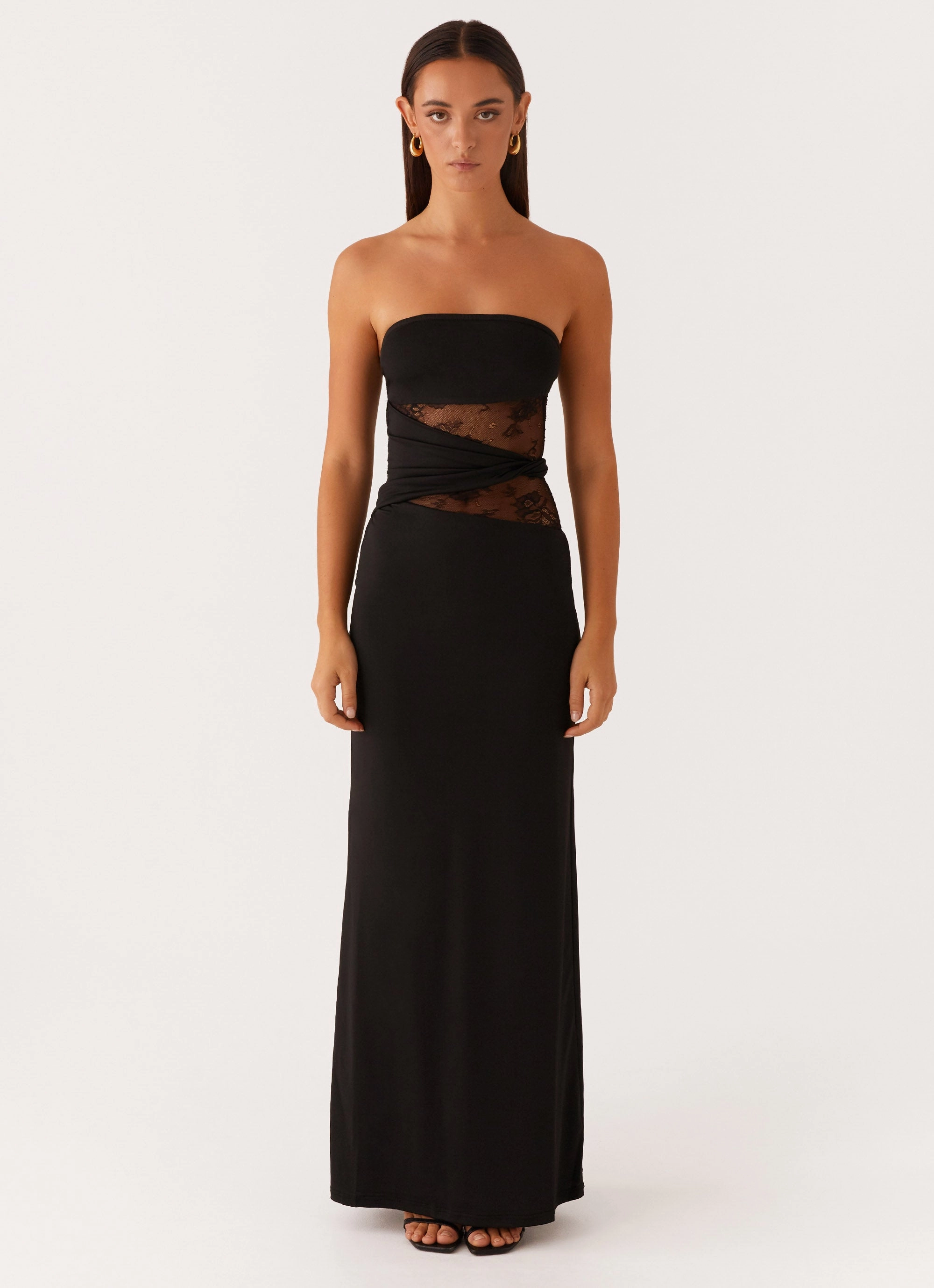 Karma Strapless Maxi Dress - Black Fall Go Perfect Fit