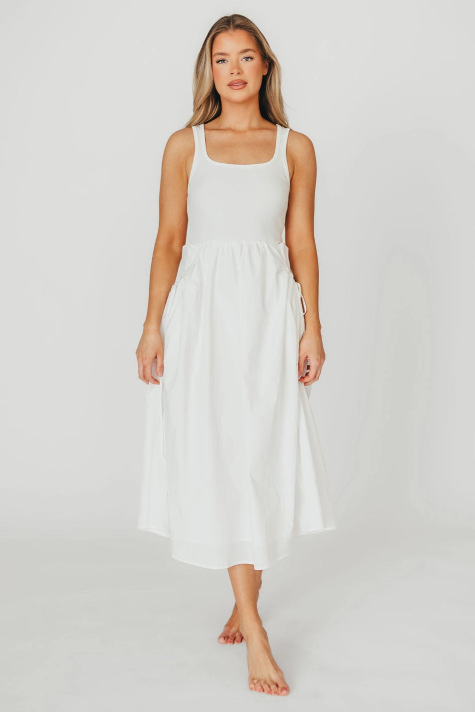 Lucca Midi Dress in Off-White *Final-Sale* Seasonal Comfort