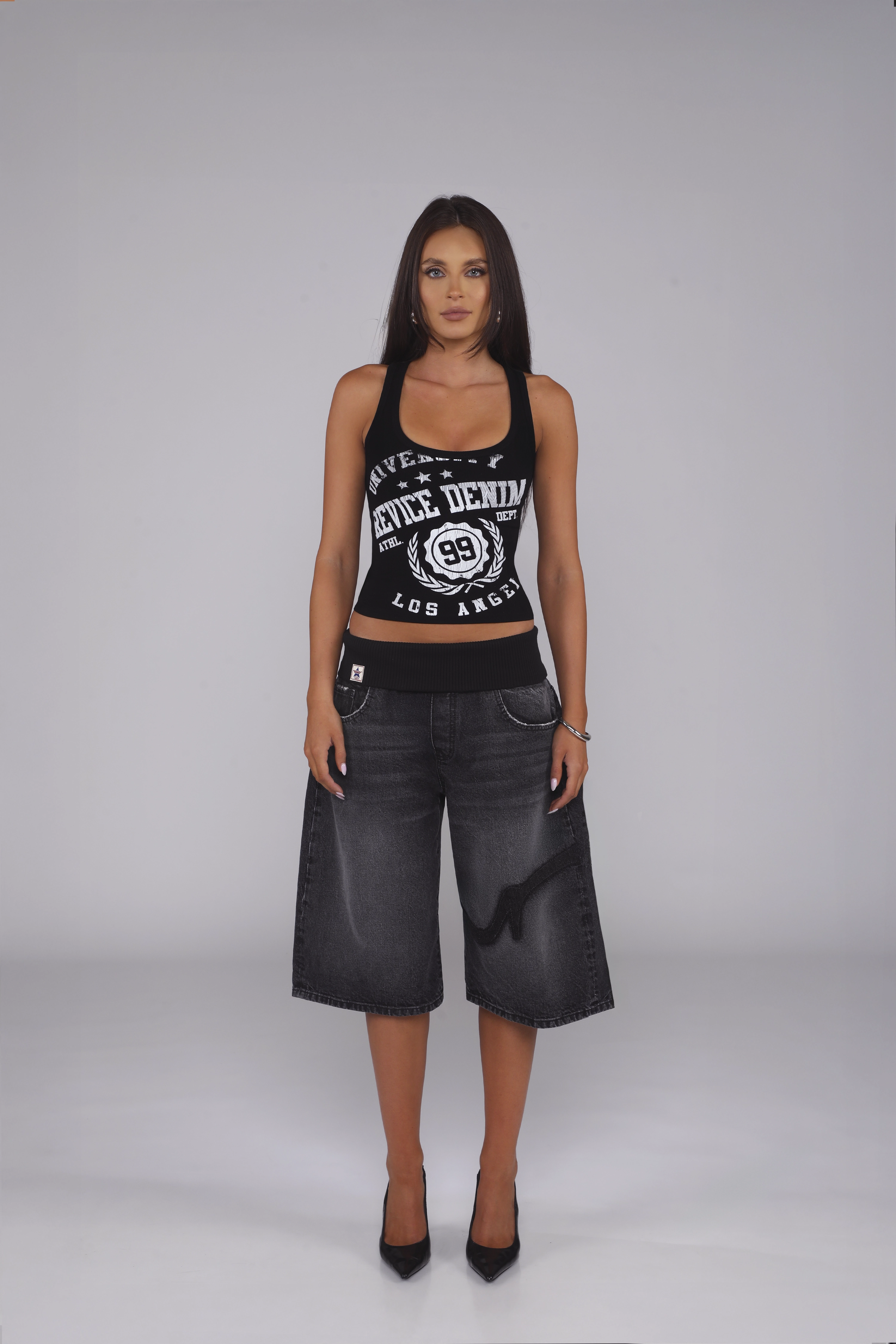 Sweat Wicking Lining Flexible Gusset VICE JORT / VINTAGE BLACK