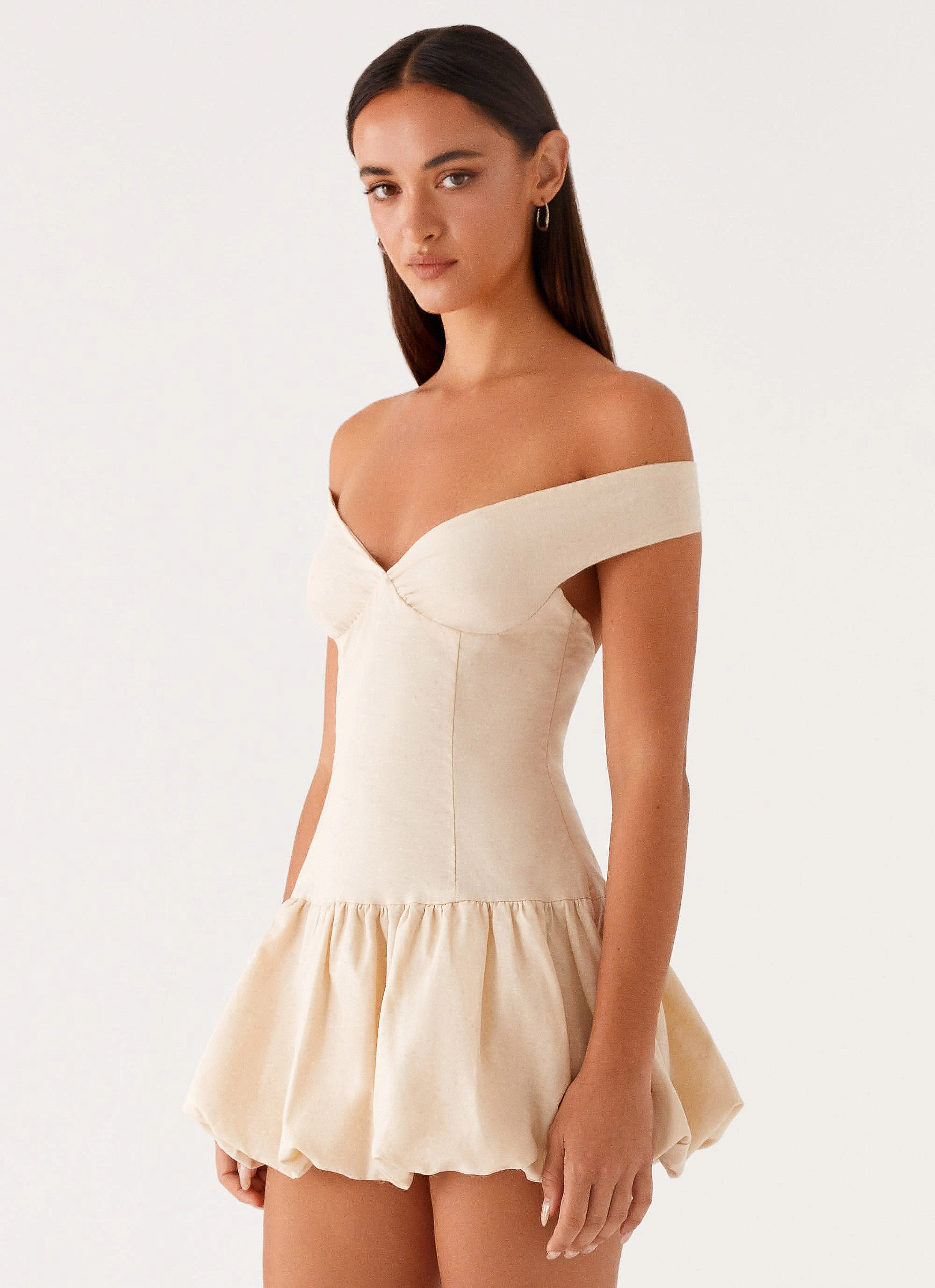 Endless Romance Off Shoulder Mini Dress - Butter Flattering Style