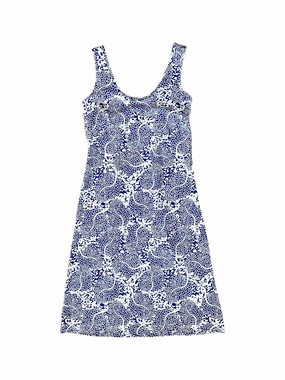 Breathable Design Flow Ready Long Bali Tank Dress Navy Lace