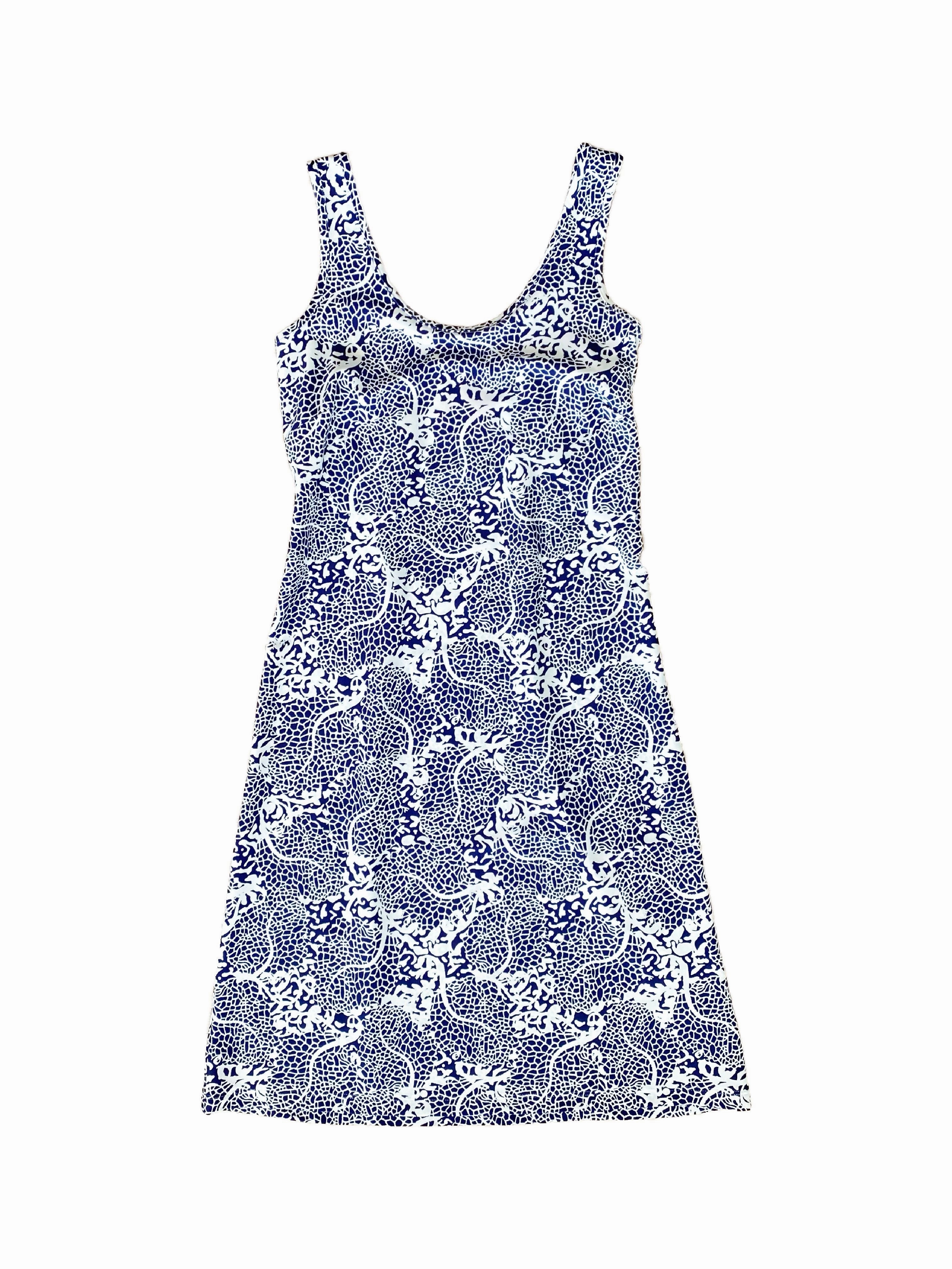 Breathable Design Flow Ready Long Bali Tank Dress Navy Lace