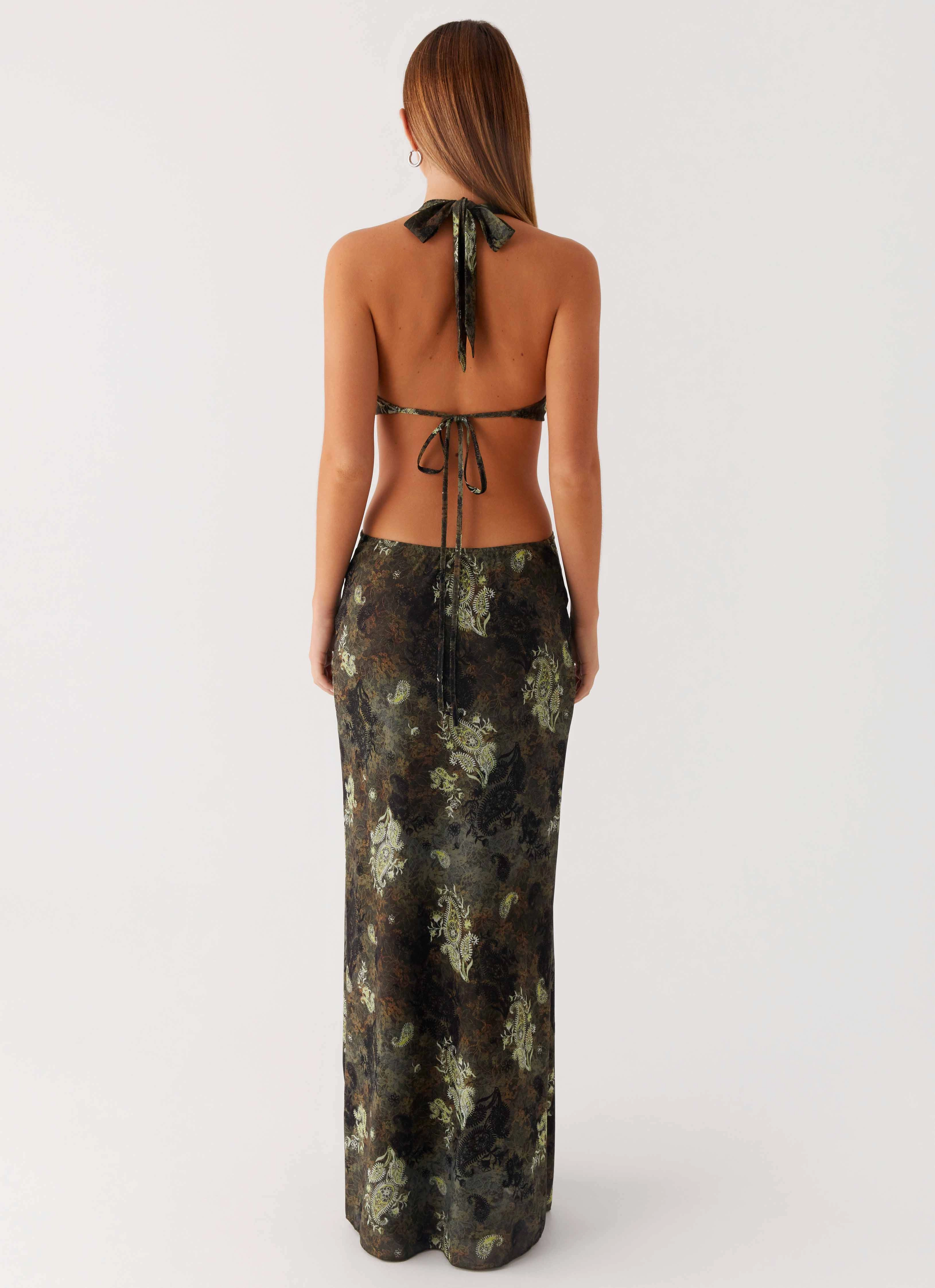 Indra Maxi Dress - Cyber Floral Stain-Guard-Finish