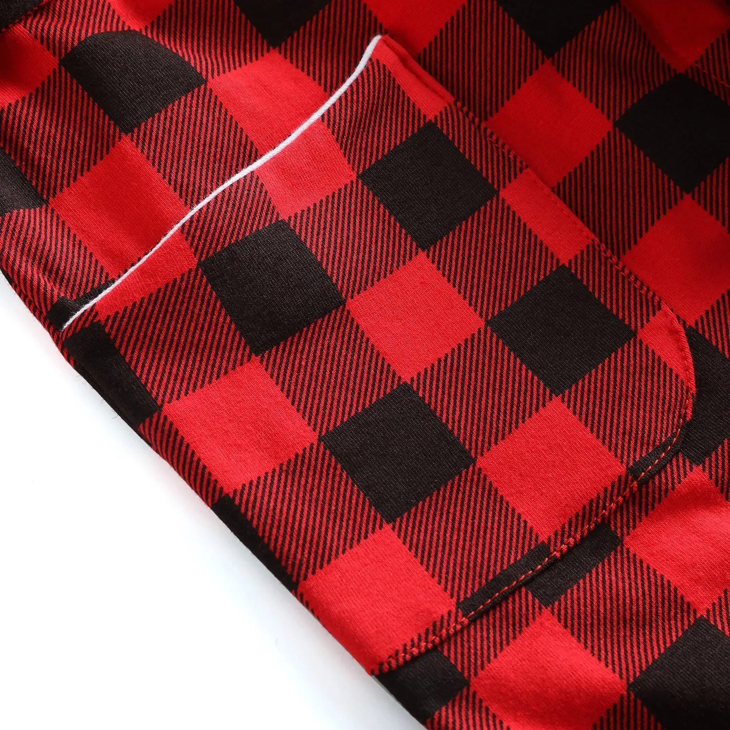 Personalized Buffalo Plaid Christmas Robe