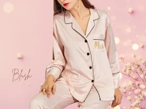 Personalized SET Silk Pajamas, Bridesmaids Long Pants   Shirt Bridal Pants bridesmaid pajamas, Bridesmaid gifts Bridesmaid pajama