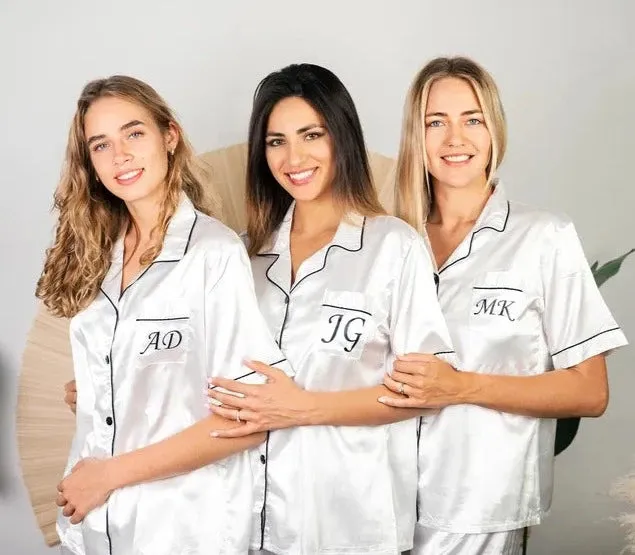 Personalized Sleepover/Slumber Party Pajamas with Initials/Names  S S