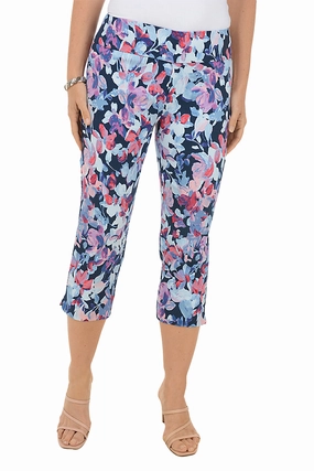 Petite Ruby Orchids Pull-On Crop Pant Smart Fit