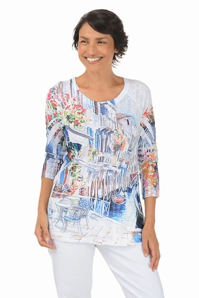 Petite Venice Sequin Pocket Knit Top Flexible Ribbing Anti Pilling Treatment