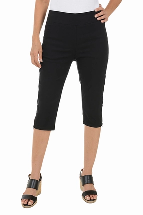 Petite Zip Hem Pull-On Clamdigger Pant Daily Comfort Fit