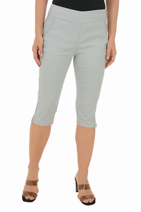 Breathable mesh lining Timeless Comfort Petite Zip Hem Pull-On Clamdigger Pant
