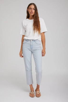 Piaf Crop Straight Leg Denim Vintage Hoodie Fashion Blouse