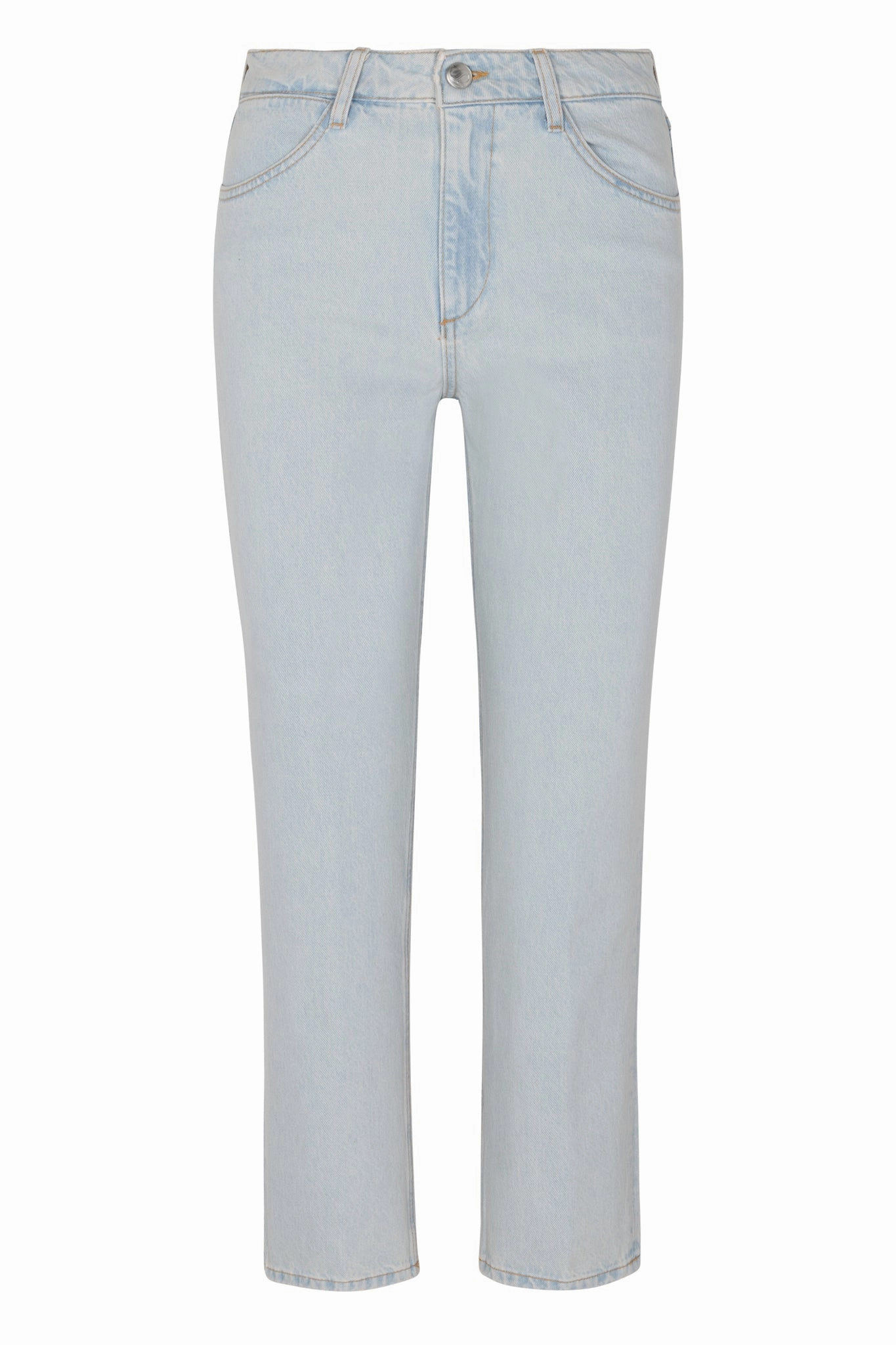 StaticResistantFabric Piaf Crop Straight Leg Denim