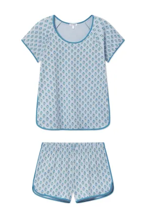 Pima Shorts Set in Polar Posy