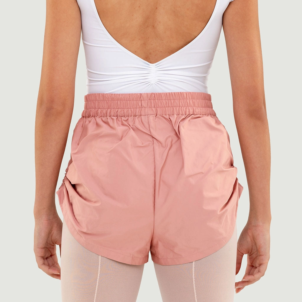 Easy Layering Cool Weather Pinch Shorts PEACH
