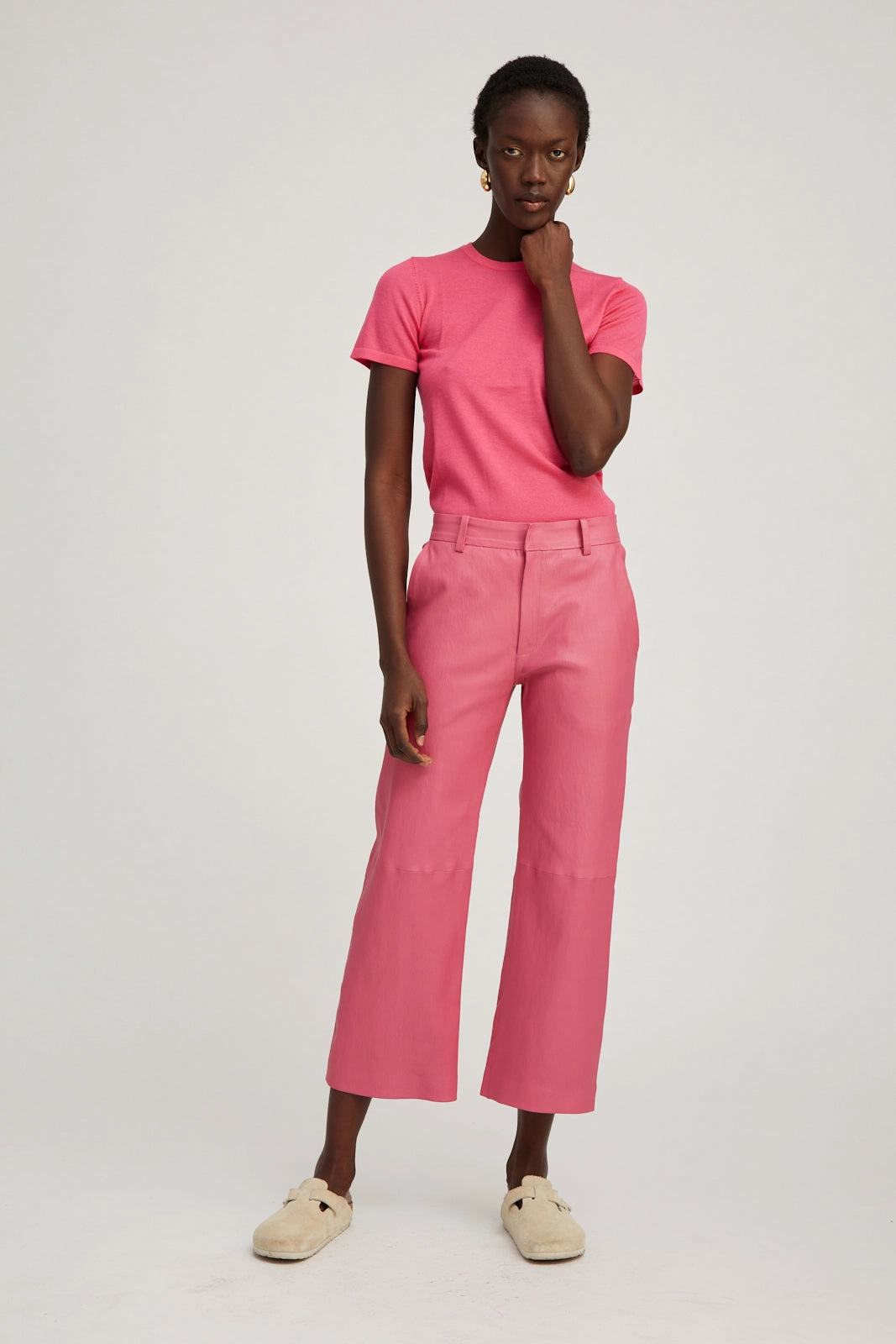Hidden Ventilation Zones Pink Ultra Fine Cashmere Tee