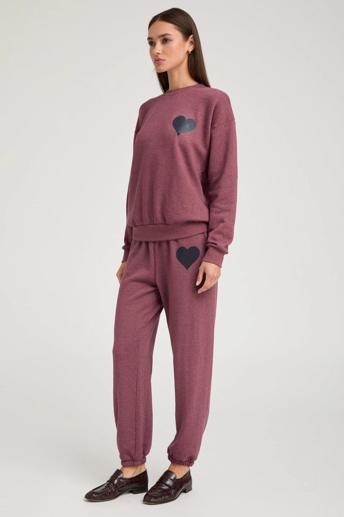 Weighted Hem Pinot Heart Sweatpants