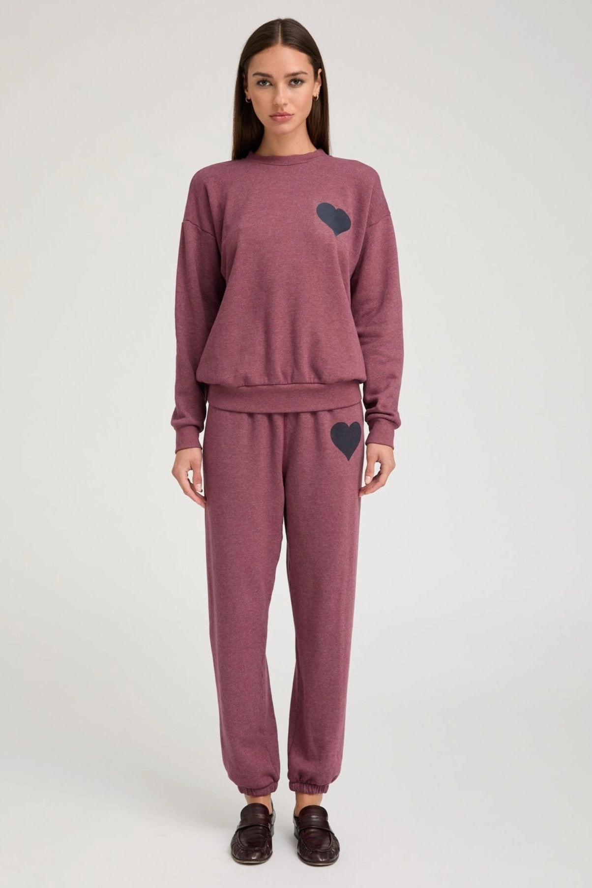 Pinot Heart Sweatpants Layered Sleeve