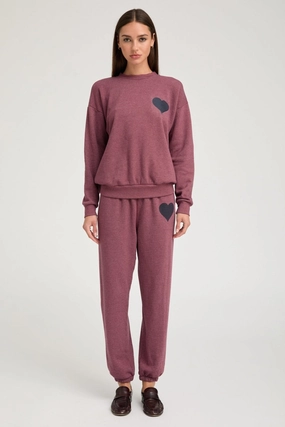 Pinot Heart Sweatpants Layered Sleeve