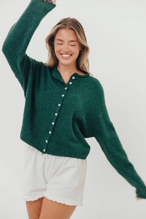 Piper Cardigan in Forest Green EcoCertified Textile