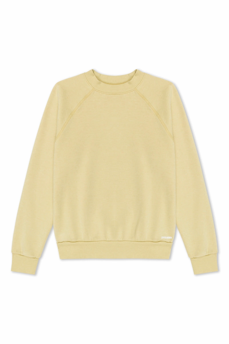 Wrinkle Resistant Finish Pistachio Shrunken Raglan Sweatshirt