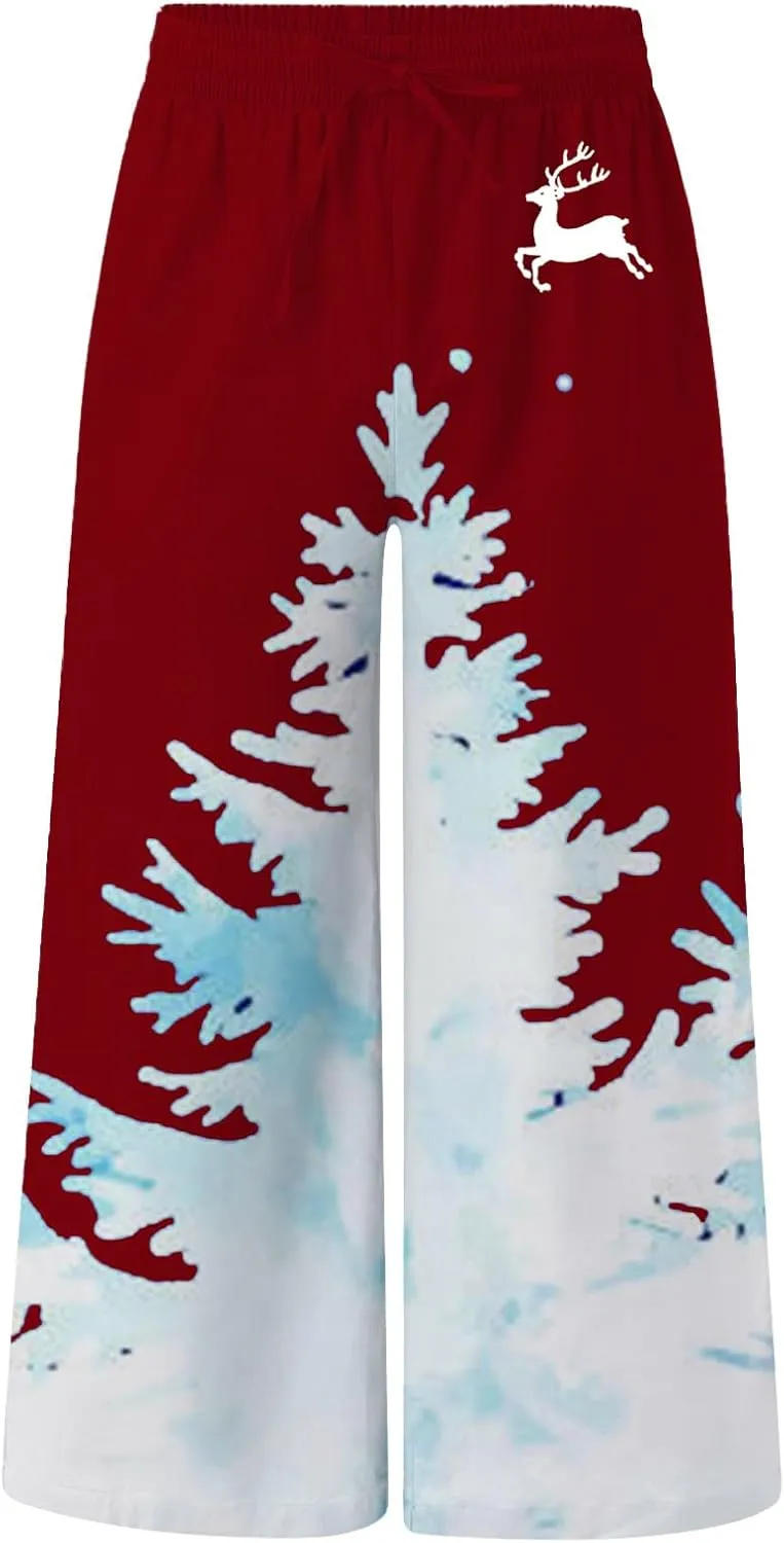 Pj Pants Christmas Trousers Men's Christmas Christmas Tree 3D Printed Casual Pants Jeans Pajama Pants Mens Mens Red