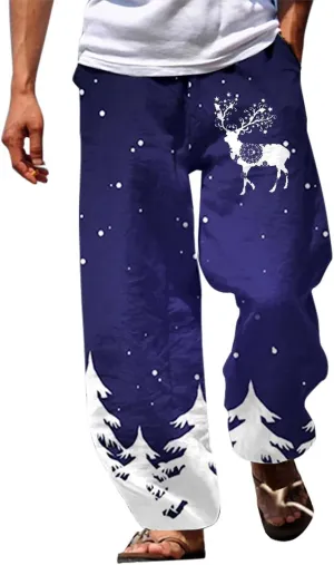 Pj Pants Christmas Trousers Men's Christmas Christmas Tree 3D Printed Casual Pants Jeans Pajama Pants Mens Mens Red