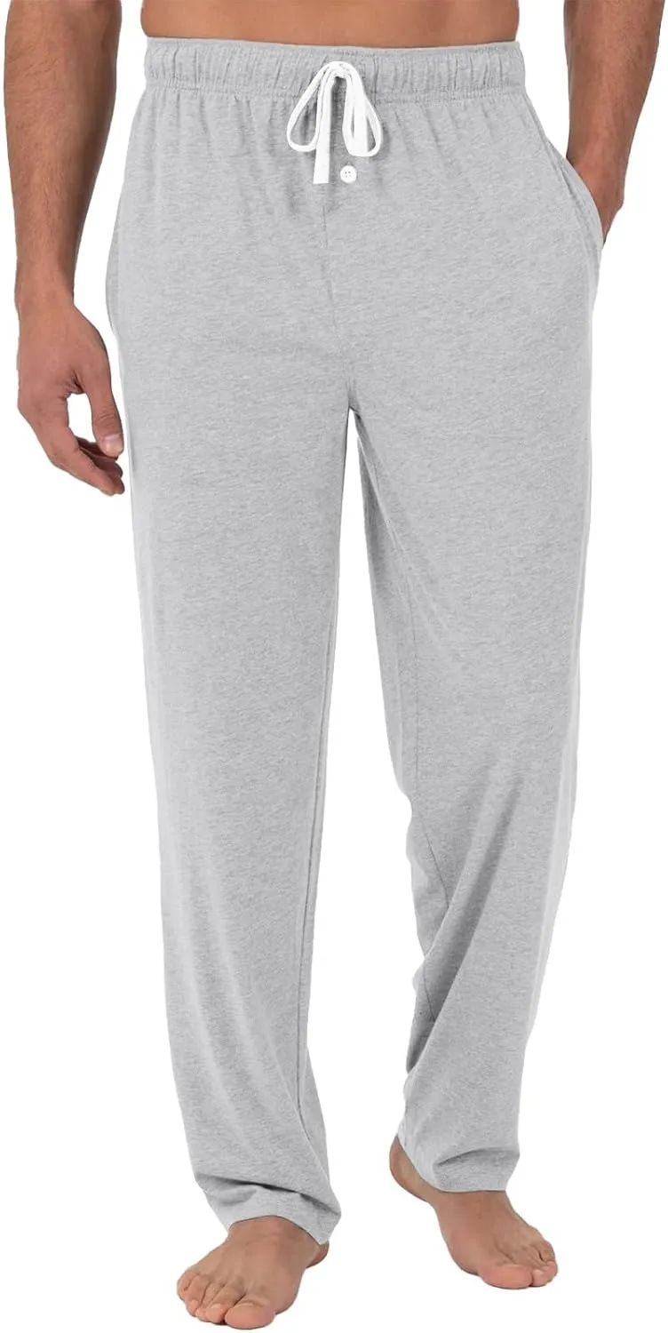 Pj Pants for Men Cotton Comfy Drawstring Sleepwear Lounge Pants with Pockets Casual Soft Pajama Pants