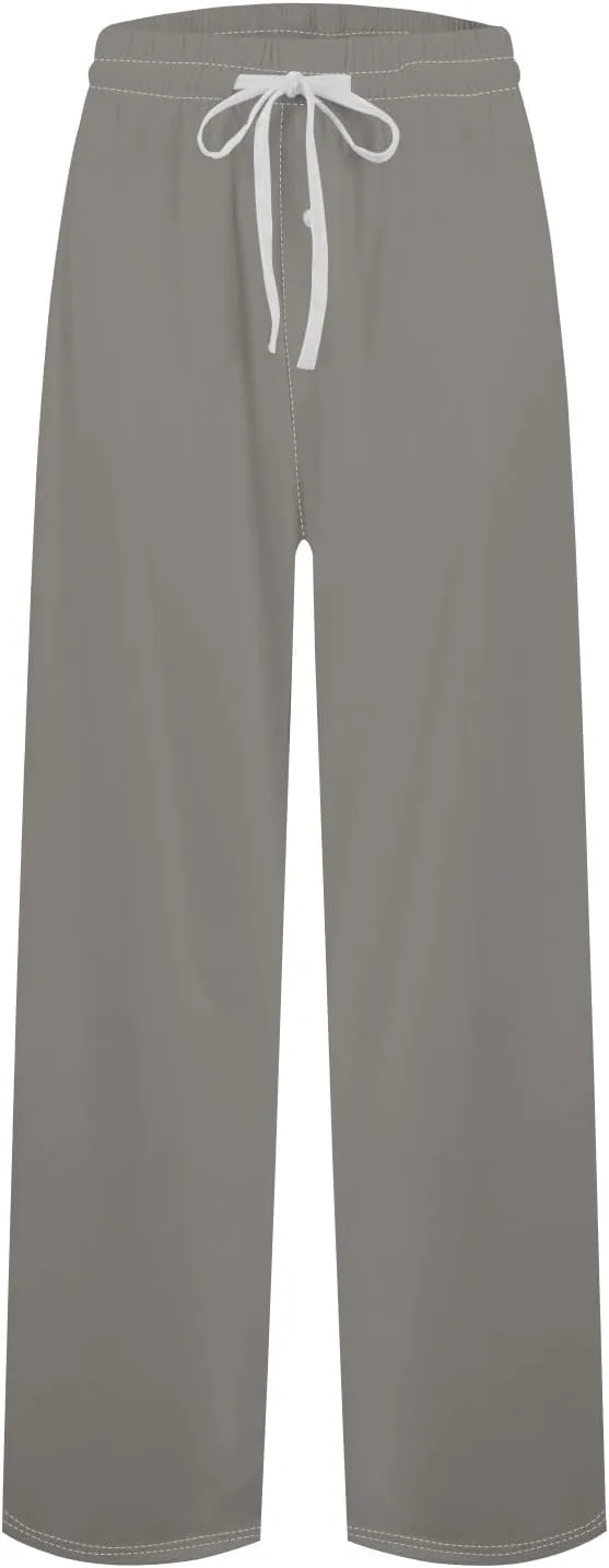 Pj Pants for Men Cotton Comfy Drawstring Sleepwear Lounge Pants with Pockets Casual Soft Pajama Pants
