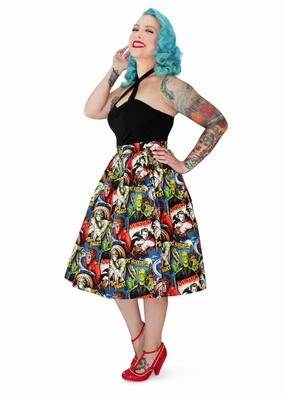 Pleated Circle Skirt - Hollywood Monster #HPCSM Double Stitched