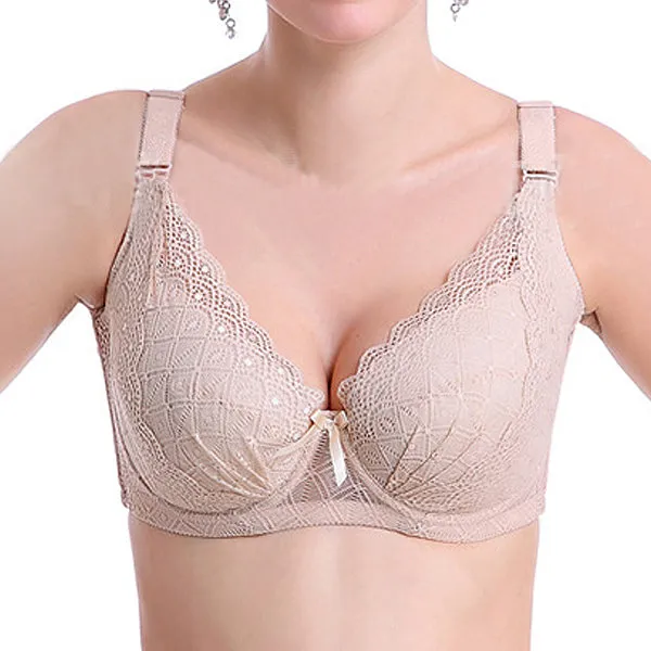 Plus Size Sexy Push Up Minimizer Lace Busty Bras