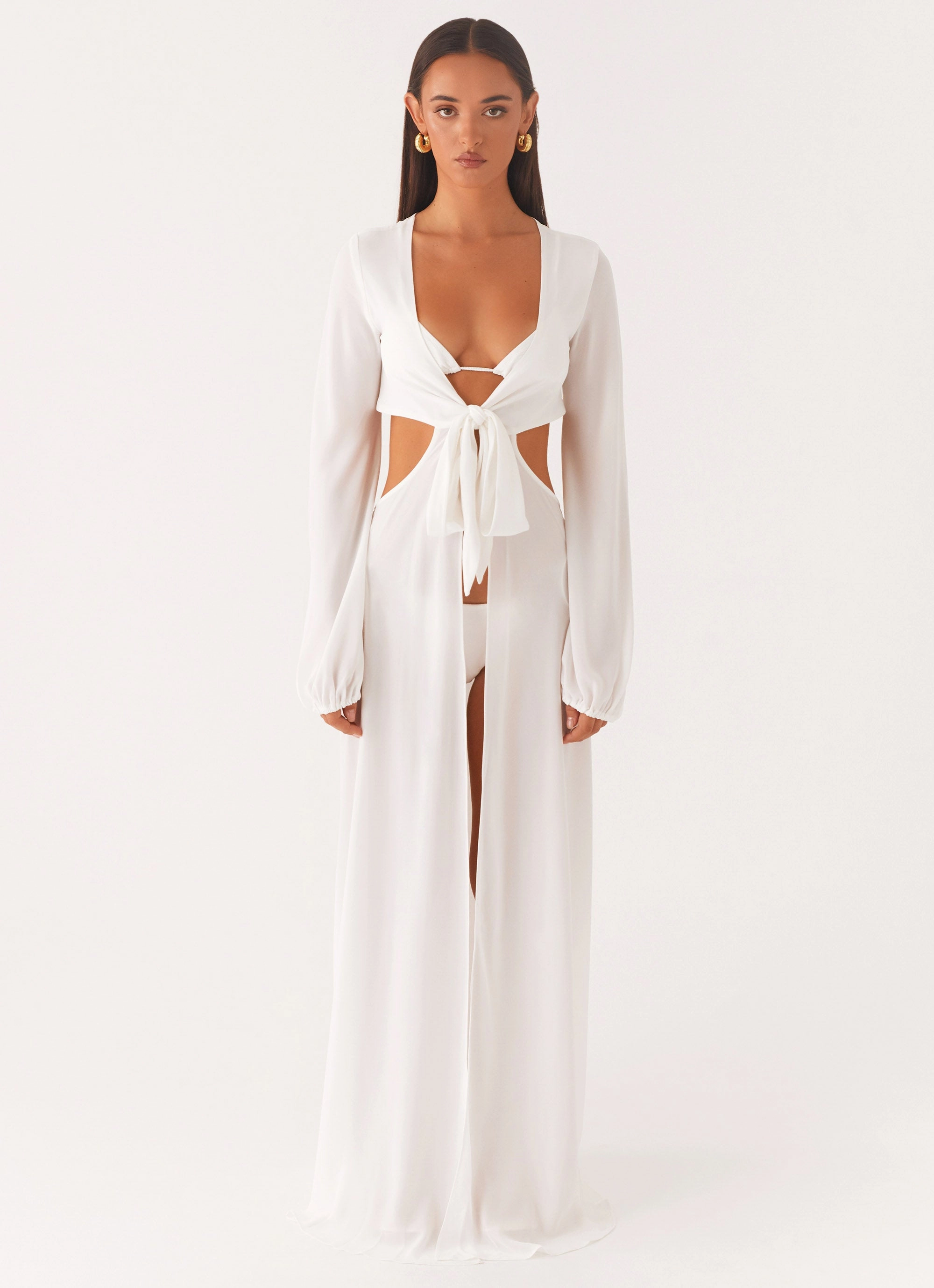 Coastal Maxi Dress - White Dressy Yet Comfortable