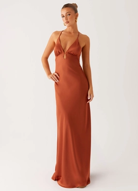 Balanced Fit Sundowner Maxi Dress - Rust